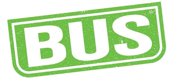 Bus Text Napsaný Zeleném Grungy Razítku — Stock fotografie