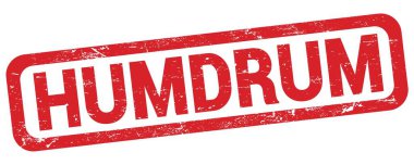 Kırmızı dikdörtgen mühür işareti üzerine yazılmış HUMDRUM metni.