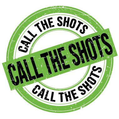 Yeşil-siyah yuvarlak damgalı işareti üzerine yazılmış Atış metnini ara