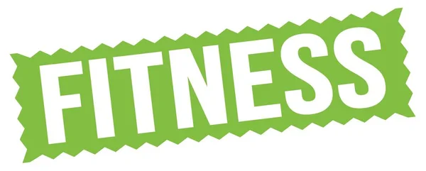 Fitness Tekst Napisany Zielonym Zygzakowskim Znaku Znaczka — Zdjęcie stockowe