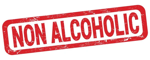 Niet Alcoholische Tekst Geschreven Rode Rechthoek Stempel Teken — Stockfoto