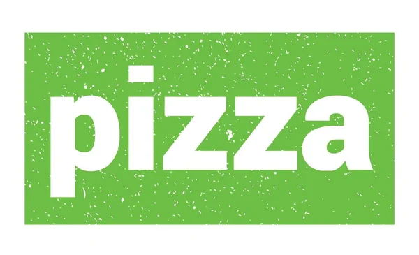 Texto Pizza Escrito Sinal Selo Grungy Verde — Fotografia de Stock