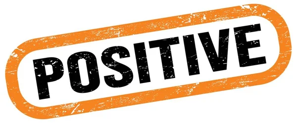 Positive Text Orange Black Rectangle Stamp Sign — Stock Photo, Image