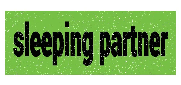 Sleeping Partner Text Written Green Black Grungy Stamp Sign — Stock fotografie