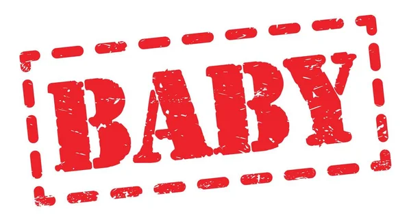 Teks Baby Ditulis Pada Tanda Cap Dash Merah — Stok Foto