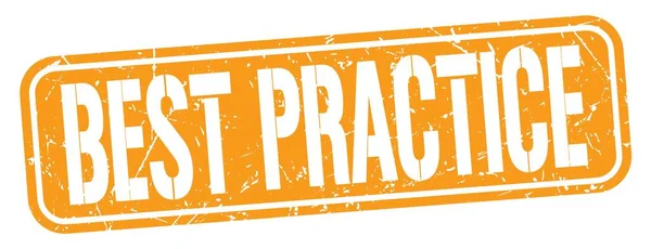 Best Practice Text Written Orange Grungy Stamp Sign — Stock Photo, Image