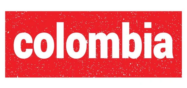 Colombia Testo Scritto Sul Cartello Rosso Del Francobollo — Foto Stock
