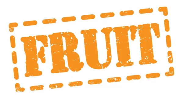 Fruit Text Written Orange Dash Stamp Sign — Stock Photo, Image