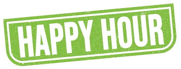 Happy Hour Text Written Green Grungy Stamp Sign — Stock Photo, Image