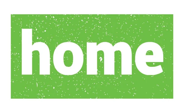 Home Text Written Green Grungy Stamp Sign — Stock Photo, Image