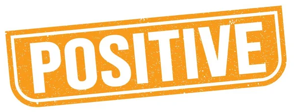 Positive Text Napsaný Oranžovém Grungy Razítku — Stock fotografie