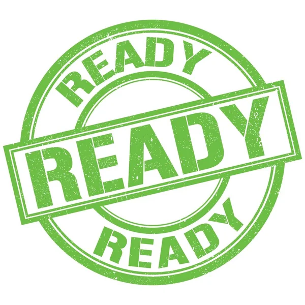 Ready Text Written Green Stamp Sign — Stock Photo, Image