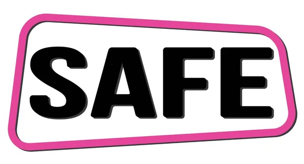 Tekst Bezpieczeństwa Napisany Różowo Czarnym Znaku Znaczka Trapezowego — Zdjęcie stockowe