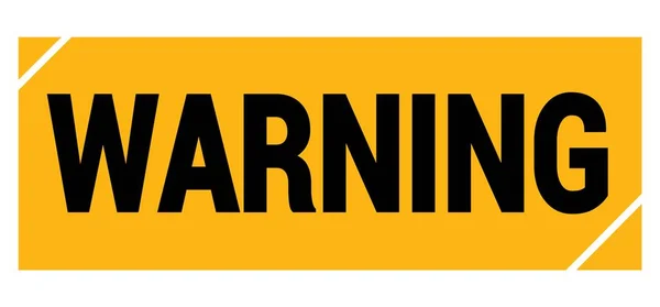 Warning Text Written Yellow Black Grungy Stamp Sign — 图库照片