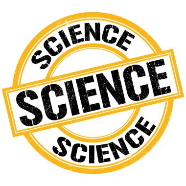 Bilimsel metin sarı-siyah yuvarlak mühür işareti üzerine yazılmış