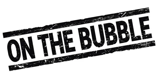 Bubble Szövegen Fekete Téglalap Alakú Bélyegzőtáblára Írva — Stock Fotó