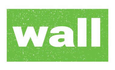 Yeşil grungy mühür işareti üzerine yazılmış duvar metni.