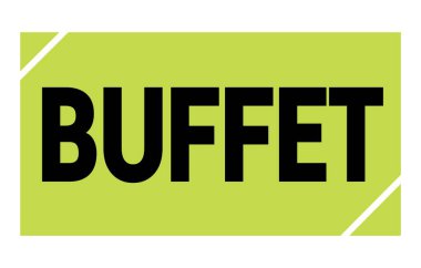 Açık büfe metni yeşil-siyah dikdörtgen mühür işareti üzerine yazılmış.