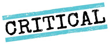 CRITICAL metin mavi-siyah grungy satır işareti üzerine yazılmış.