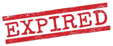 Kırmızı grungy satır işareti üzerine yazılmış EXPIRED metin.