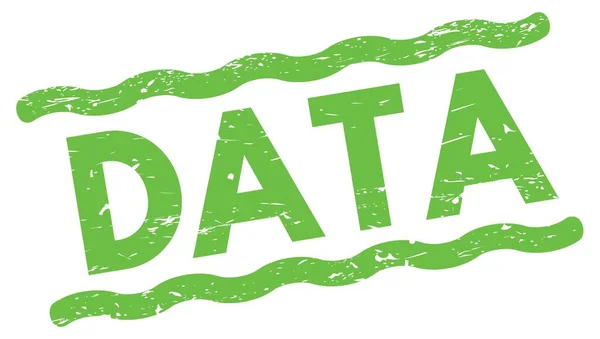 Tekst Data Napisany Zielonych Liniach Znak Znaczka — Zdjęcie stockowe