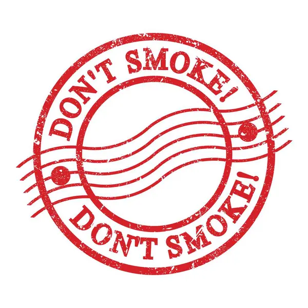 Sigara Çmeyin Kırmızı Grungy Posta Pulunda Yazılı Metin — Stok fotoğraf