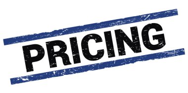 Siyah-mavi dikdörtgen mühür işareti üzerine yazılmış fiyat metni.