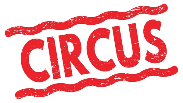 Texto Circus Escrito Sinal Carimbo Das Linhas Vermelhas — Fotografia de Stock