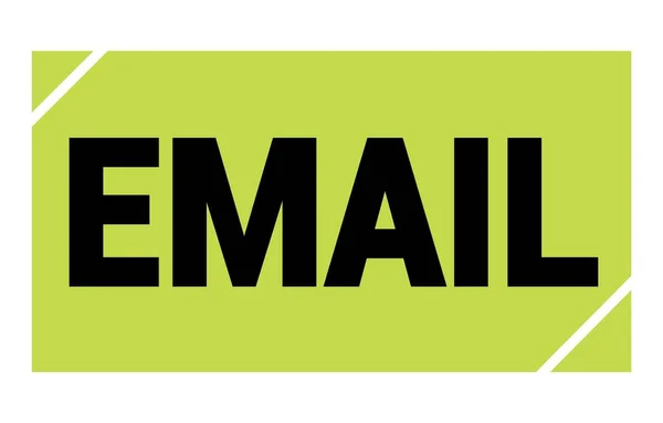 Testo Email Scritto Cartello Timbro Rettangolo Verde Nero — Foto Stock