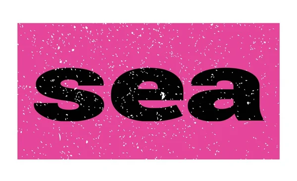 Sea Text Written Pink Black Grungy Stamp Sign — Foto de Stock
