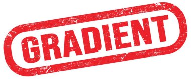 GRADIENT, kırmızı dikdörtgen mühür işareti üzerinde metin.