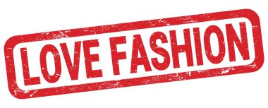 Kırmızı dikdörtgen işareti üzerine yazılmış FASHION metnini sev.
