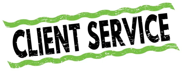 Client Service Text Written Green Black Lines Stamp Sign — Stock Photo, Image