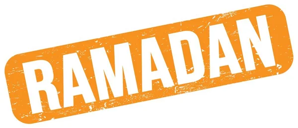 Ramadan Text Written Orange Grungy Stamp Sign — Stock fotografie