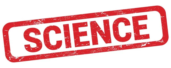 Science Text Skriven Röd Rektangel Stämpel Tecken — Stockfoto