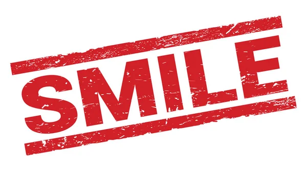 Smile Tekst Geschreven Rode Rechthoek Stempel Teken — Stockfoto