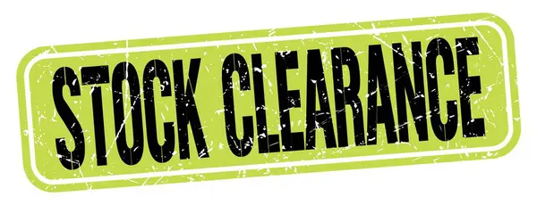 Stock Clearance Testo Scritto Cartello Grungy Verde Nero — Foto Stock