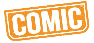 Turuncu grungy mühür işareti üzerine yazılmış COMIC metni.