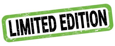 Yeşil-siyah dikdörtgen damga işareti üzerine yazılmış LIMITED EDITION metni.