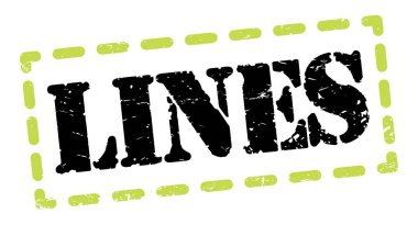 LINES metin yeşil-siyah tire işareti üzerine yazılmış.