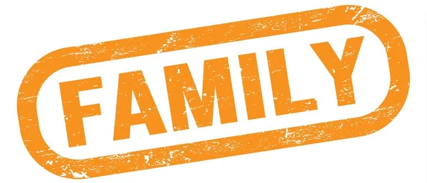 Rodinnost Text Napsaný Oranžovém Obdélníkovém Razítku — Stock fotografie