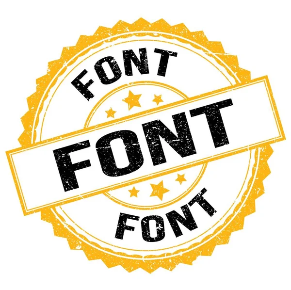 Font Text Written Yellow Black Stamp Sign — Stock Photo, Image