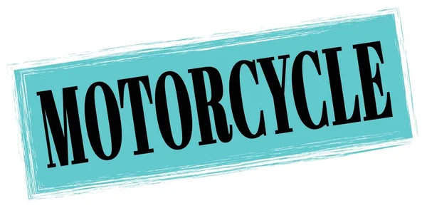 Motorcycle Text Written Blue Black Rectangle Stamp Sign — Stock Photo, Image