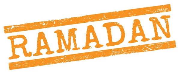Ramadan Text Written Orange Grungy Lines Stamp Sign — Stock Photo, Image