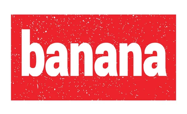 Banana Text Written Red Grungy Stamp Sign — Stock Photo, Image