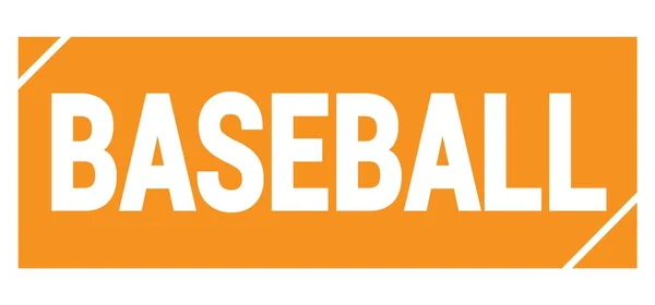 Baseball Text Written Orange Grungy Stamp Sign —  Fotos de Stock