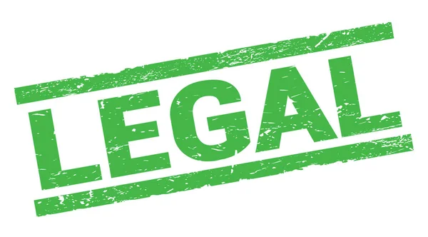 Legal Text Written Green Rectangle Stamp Sign —  Fotos de Stock