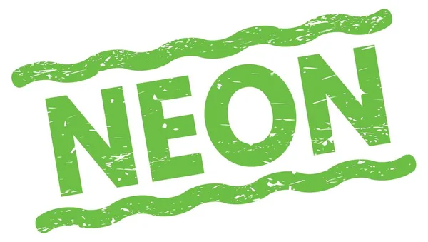 Neon Tekst Napisany Zielonych Liniach Znak Znaczka — Zdjęcie stockowe