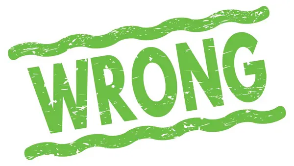 Texto Errado Escrito Linhas Verdes Sinal Carimbo — Fotografia de Stock