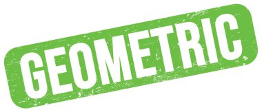 Yeşil grungy işareti üzerine yazılmış GEOMETRIC metni.
